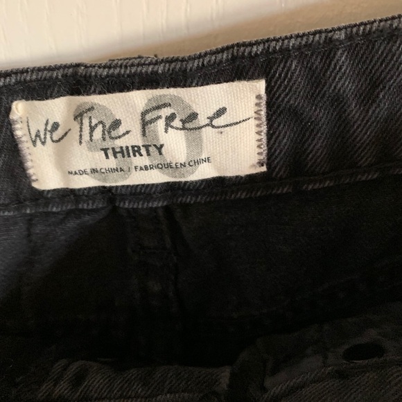 Free People Black Distressed Jean Skirt - Picture 6 of 10